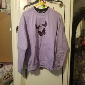 Purple Top Stitch XL sweatshirt